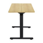 Γραφείο εργασίας με ρυθμιζόμενο ύψος Karla sonoma-μαύρο 120x60x72/115εκ