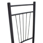 Τραπεζαρία Roza σετ 5τμχ χρώμα σκούρο καρυδί - πόδια μαύρο ματ 120x70x75εκ