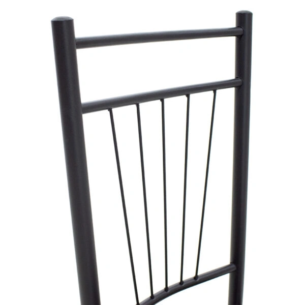 Τραπεζαρία Roza σετ 5τμχ χρώμα σκούρο καρυδί - πόδια μαύρο ματ 120x70x75εκ