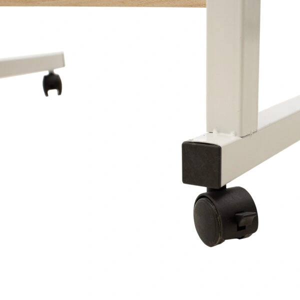 Γραφείο Piper  με αυξομείωση ύψους-MDF φυσικό-λευκό 60x40x69-90εκ