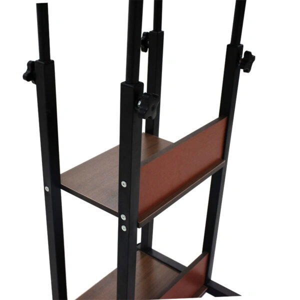 Βοηθητικό τραπέζι Babs τροχήλατο καρυδί-μαύρο 60x40x71-92εκ