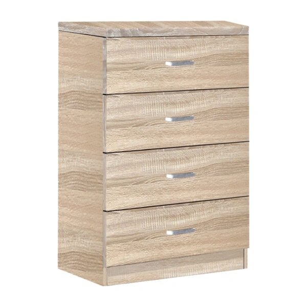 Συρταριέρα Killian  με 4 συρτάρια sonoma 80x40x80εκ