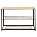 Παπουτσοθήκη Ramon  6 ζευγών φυσικό-μαύρο 63x30x43εκ