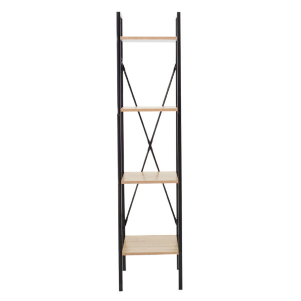 Βιβλιοθήκη Ramon φυσικό-μαύρο 34x32,5x148εκ