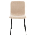 Καρέκλα Gratify  ύφασμα εκρού-πόδι μαύρο