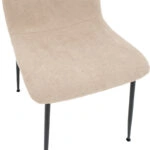 Καρέκλα Gratify  ύφασμα εκρού-πόδι μαύρο