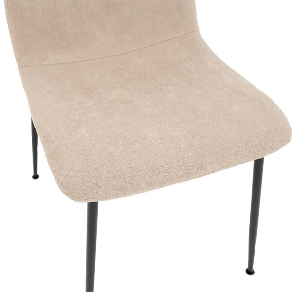 Καρέκλα Gratify  ύφασμα εκρού-πόδι μαύρο