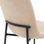 Καρέκλα Gratify  ύφασμα εκρού-πόδι μαύρο