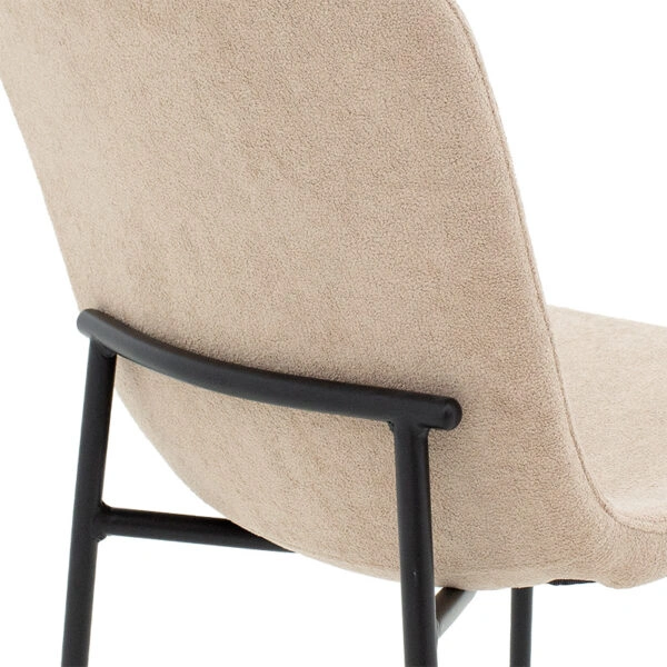 Καρέκλα Gratify  ύφασμα εκρού-πόδι μαύρο