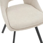 Καρέκλα Initiate  ύφασμα cream-πόδι μαύρο