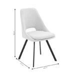 Καρέκλα Initiate  ύφασμα cream-πόδι μαύρο