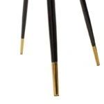 Καρέκλα Giselle βελούδο γκρι-μαύρο χρυσό πόδι