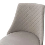 Καρέκλα Giselle βελούδο γκρι-μαύρο πόδι