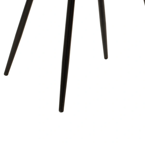 Καρέκλα Giselle βελούδο γκρι-μαύρο πόδι