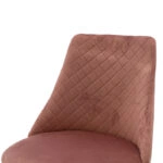 Καρέκλα Giselle βελούδο σάπιο μήλο-μαύρο πόδι