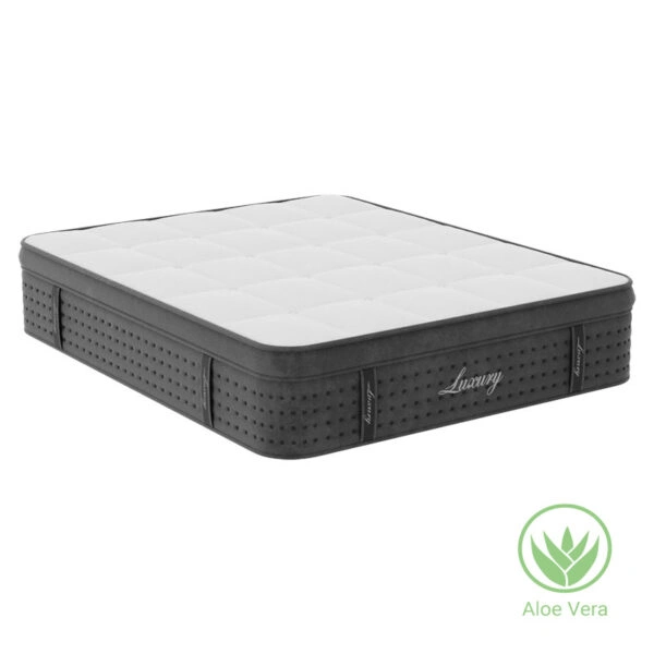 Στρώμα Luxury  pocket spring+gel memory foam+latex μονής όψης aloe vera 34-36cm 160x200εκ