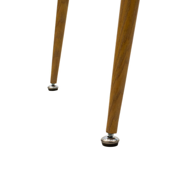 Τραπέζι Chloe γυάλινο 8χιλ ανθρακί - πόδι φυσικό 120x70x75εκ