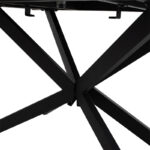 Τραπέζι επεκτεινόμενο Palan sintered stone σε όψη μαρμάρου - μαύρο μέταλλο 160-200x80x77εκ