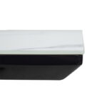 Τραπέζι επεκτεινόμενο Palan sintered stone σε όψη μαρμάρου - μαύρο μέταλλο 160-200x80x77εκ