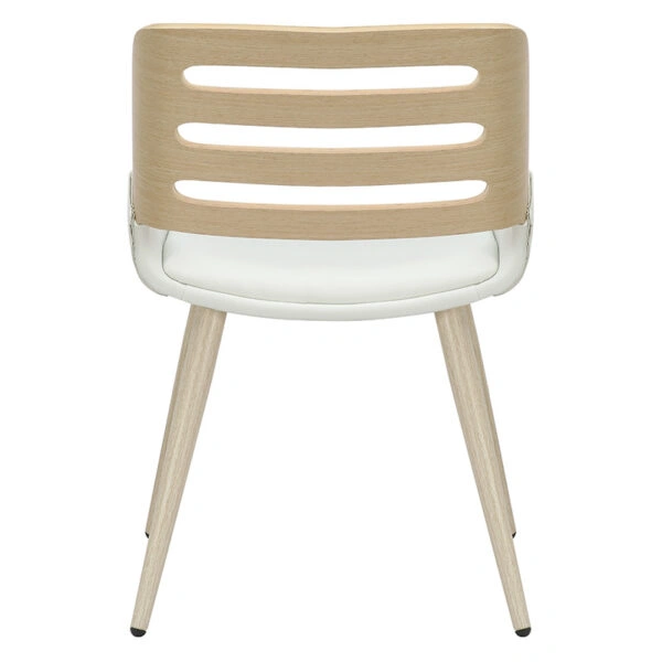 Καρέκλα Brody pu λευκό- πόδι φυσικό