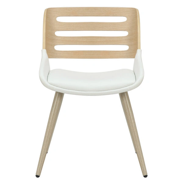 Καρέκλα Brody pu λευκό- πόδι φυσικό