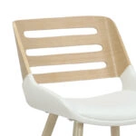 Καρέκλα Brody pu λευκό- πόδι φυσικό