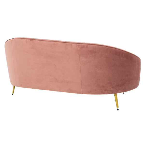 Καναπές 3θέσιος Amora βελούδο σάπιο μήλο-χρυσό 180x81x77εκ