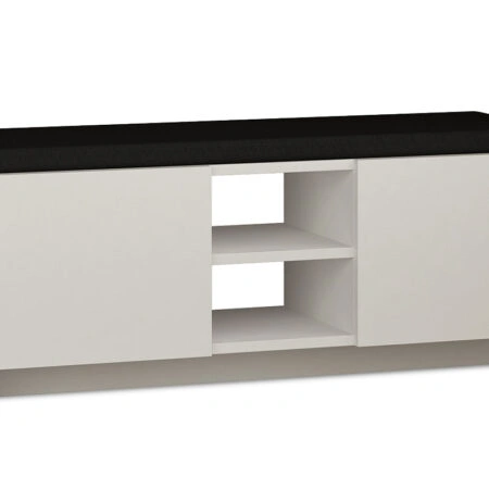 Έπιπλο εισόδου σκαμπό-παπουτσοθήκη ZULLA  10 ζεύγων λευκό 110x37x43εκ