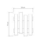 Κρεμάστρα Wave  λευκό 64x4x81εκ