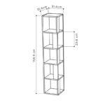 Βιβλιoθήκη στήλη Raphael ανθρακί 31.5x31.5x159εκ