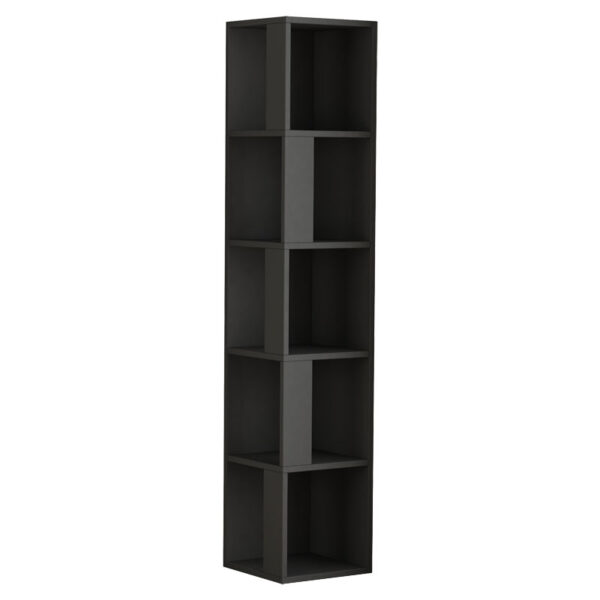 Βιβλιoθήκη στήλη Raphael ανθρακί 31.5x31.5x159εκ