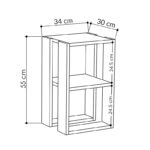 Κομοδίνο Passion σε λευκή απόχρωση 34x30x55εκ