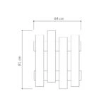 Κρεμάστρα Wave  ανθρακί μελαμίνης 64x4x81εκ