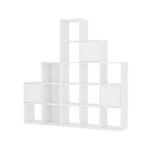 Βιβλιοθήκη Paleo  λευκό μελανίνη 150.8x28x150.8εκ