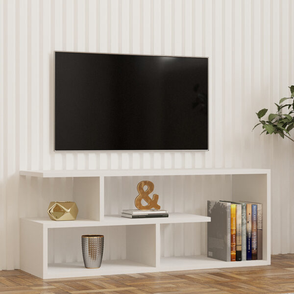 Έπιπλο τηλεόρασης Waldo λευκό μελαμίνης 100x29,5x40εκ