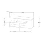 Έπιπλο τηλεόρασης Waldo λευκό μελαμίνης 100x29,5x40εκ