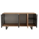 Μπουφές Amanda  καρυδί-μαύρο 160x40x78.5εκ