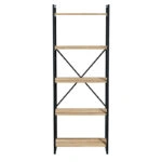 Βιβλιοθήκη Baker  καρυδί-μαύρο 66x34x180εκ