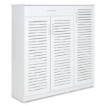 Παπουτσοθήκη-ντουλάπι SANTE  30 ζεύγων σε λευκή απόχρωση 120x37x123εκ