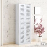 Παπουτσοθήκη-ντουλάπα SANTE  21 ζευγών σε λευκή απόχρωση 60x37x183εκ