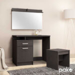 Τουαλέτα κρεβατοκάμαρας OLYMPUS  με καθρέπτη και σκαμπό χρώμα wenge