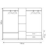 Ντουλάπα ρούχων πεντάφυλλη OLYMPUS χρώμα wenge 198x57x183εκ