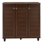 Παπουτσοθήκη-ντουλάπι SANTO  16 ζεύγων χρώμα καρυδί 89,5x34,5x91,5εκ