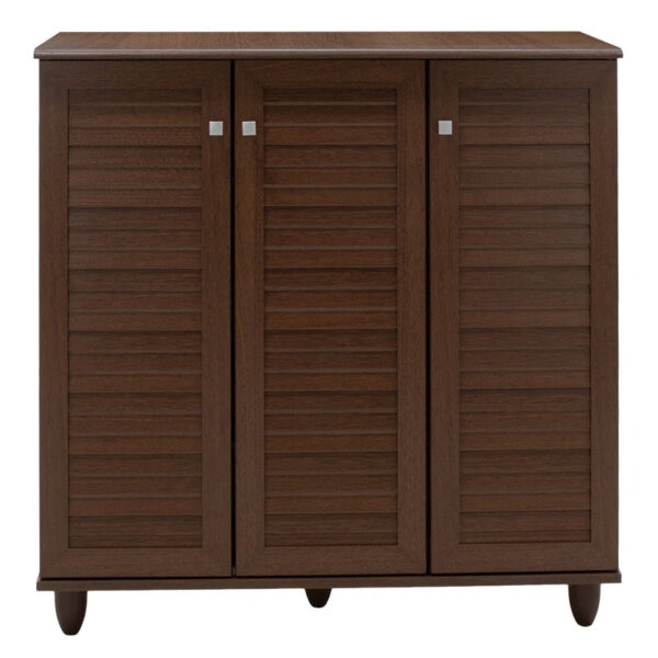 Παπουτσοθήκη-ντουλάπι SANTO  16 ζεύγων χρώμα καρυδί 89,5x34,5x91,5εκ