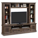 Σύνθετο σαλονιού Mozart  χρώμα καρυδί 200x40x170,5εκ