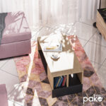 Τραπέζι σαλονιού Naya sonoma-ανθρακί 93x46x43εκ