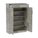 Παπουτσοθήκη-ντουλάπι SANTE 20 ζεύγων χρώμα antique ανθρακί 80x37x123εκ