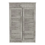 Παπουτσοθήκη-ντουλάπι SANTE 20 ζεύγων χρώμα antique ανθρακί 80x37x123εκ