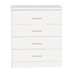 Συρταριέρα OLYMPUS  με 4 συρτάρια σε λευκή απόχρωση 80x40x95εκ