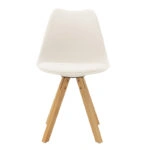 Καρέκλα Caron PP λευκό-φυσικό πόδι
